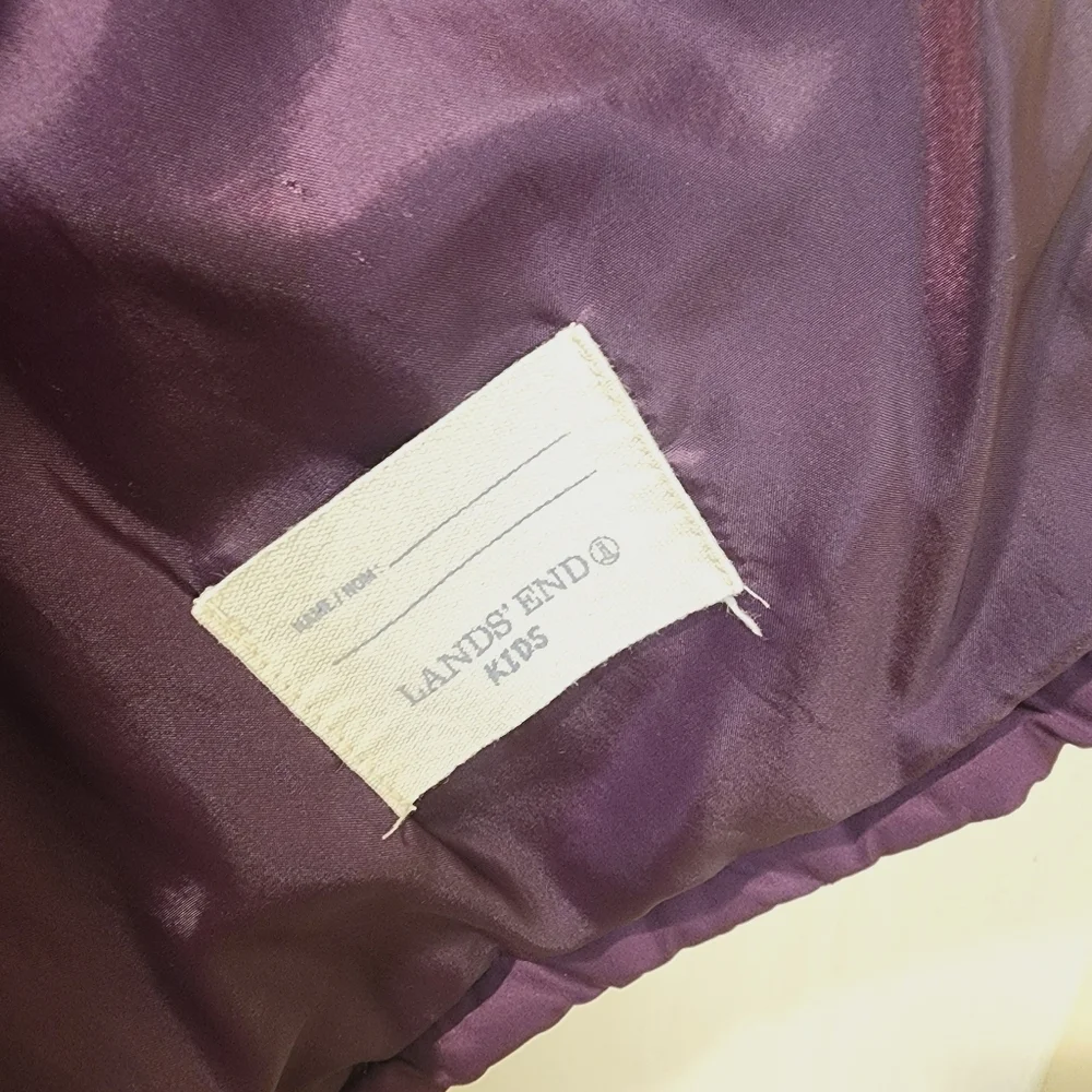 Land's End Kids  Burgundy Puffer Vest  Size M (10-12)